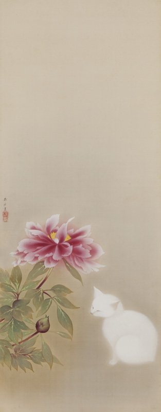 速水御舟
牡丹睡猫