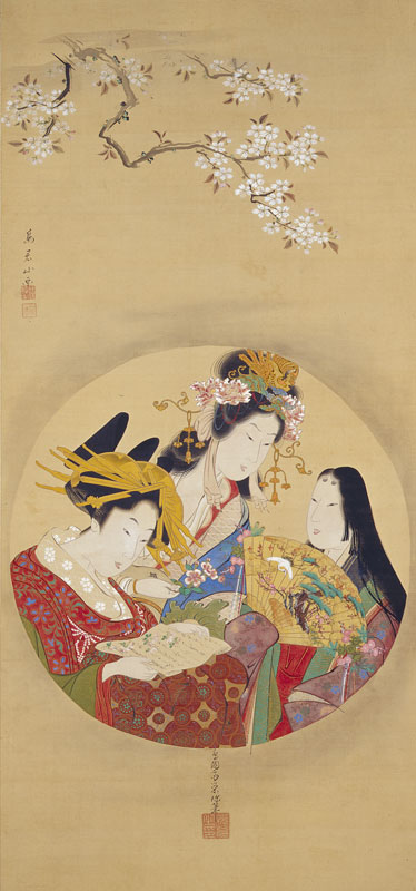 鳥園斎 栄深・島 君山
円窓の三美人