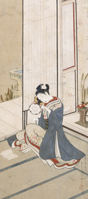 寿香亭吉信
鼓打つ女
江戸中期（宝暦頃）